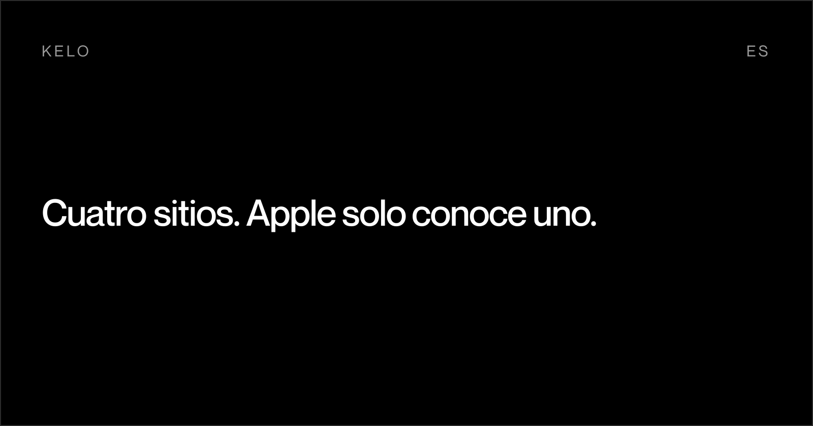 Cuatro sitios. Apple solo conoce uno.